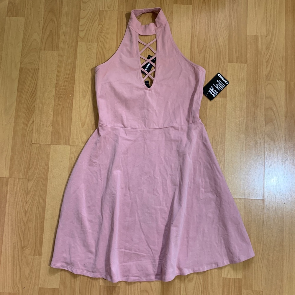 EXPRESS Halter Skater Dress